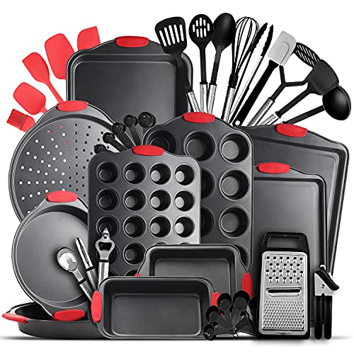 Check out Eatex Nonstick Bakeware Sets with Baking Pans Set, 39 Piece Baking Set with Muffin Pan, Cake Pan & Cookie Sheets for Baking Nonstick Set, Steel Baking Sheets for Oven with Kitchen Utensils Set - Black at https://homemaderecipes.com/product/eatex-nonstick-bakeware-sets-with-baking-pans-set-39-piece-baking-set-with-muffin-pan-cake-pan-cookie-sheets-for-baking-nonstick-set-steel-baking-sheets-for-oven-with-kitchen-utensils-set-b/