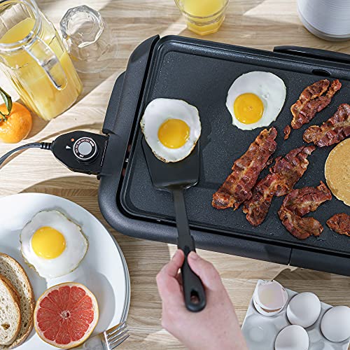 Check out BELLA Electric Griddle with Warming Tray - Smokeless Indoor Grill, Nonstick Surface, Adjustable Temperature & Cool-touch Handles, 10