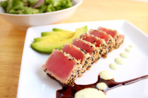 seared-tuna-with-soy-wasabiglaze