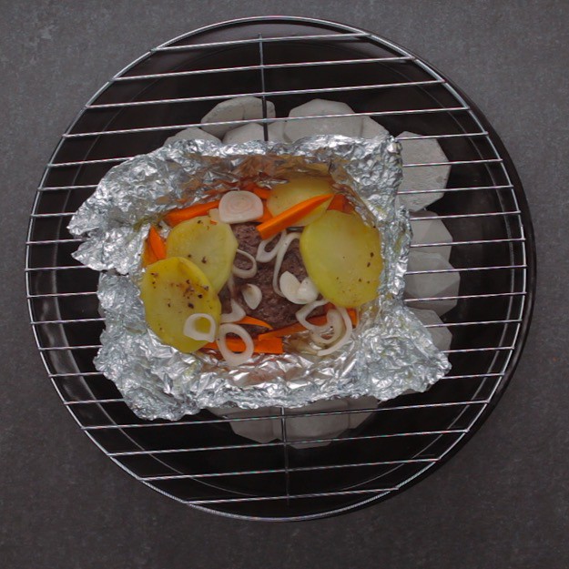 Grilled Beef, Carrot and Potato Bundles Grill
