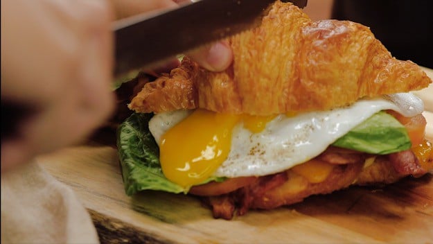 Perfect Breakfast Sandwich Assembly