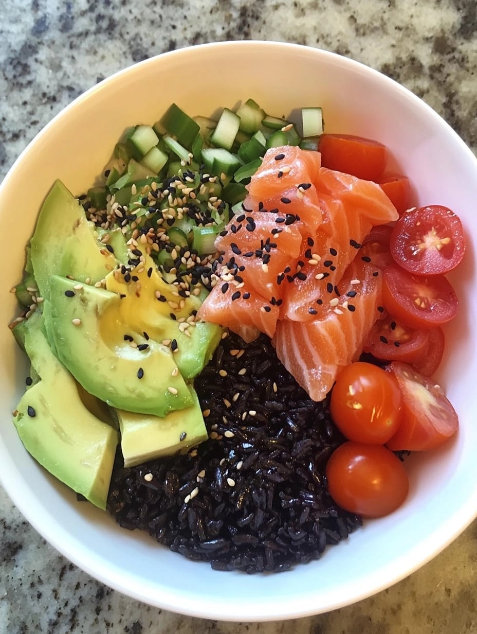 Smoked Salmon & Black Rice Poke Bowl