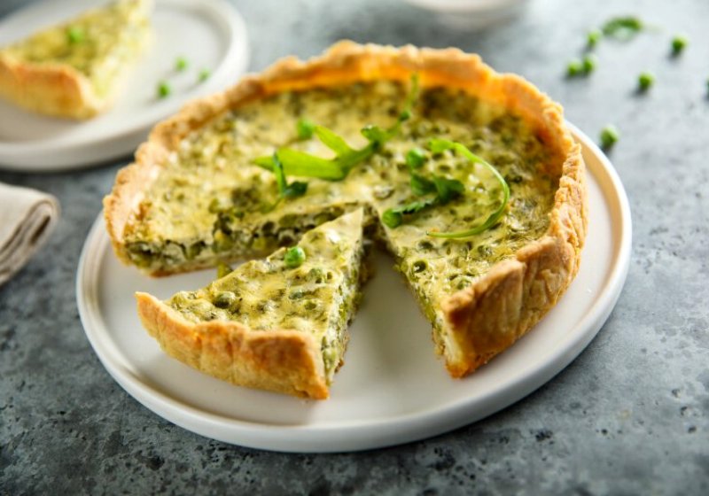 green pea quiche fresh arugula | diabetic meal recipes