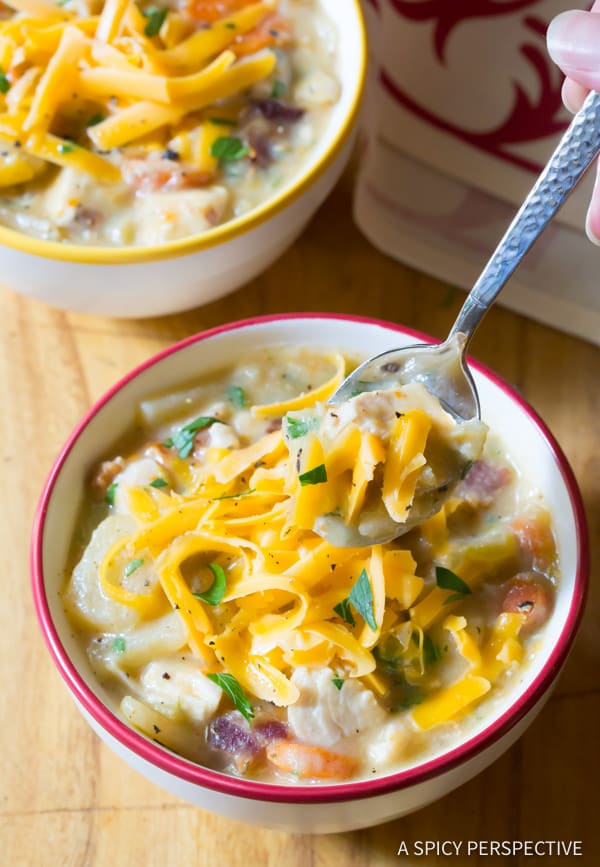 Slow Cooker Chicken Potato Soup | 13 Potato Dishes: The Homemade Soup-ified Version Slow Cooker Chicken Potato Soup | 13 Potato Dishes: The Homemade Soup-ified Version