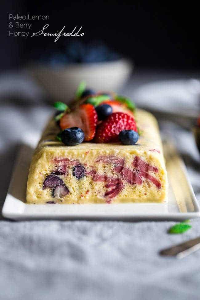 Lemon Honey Semifreddo with Fresh Berries Best Healthy Paleo Diet Recipes | Homemade Recipes https://homemaderecipes.com/healthy/paleo-diet-recipes-that-taste-amazing